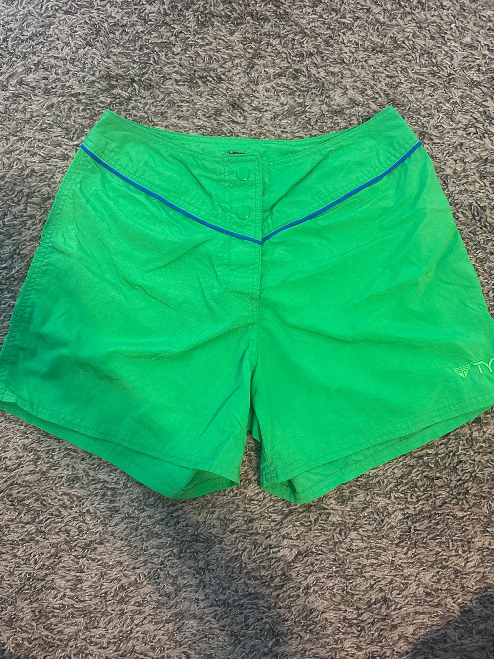 TYR vintage green swim shorts x